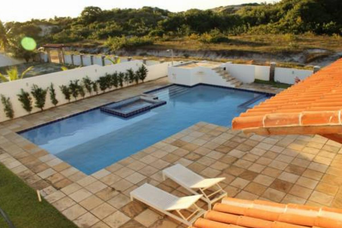 Casa Palma Azul de praia com piscina