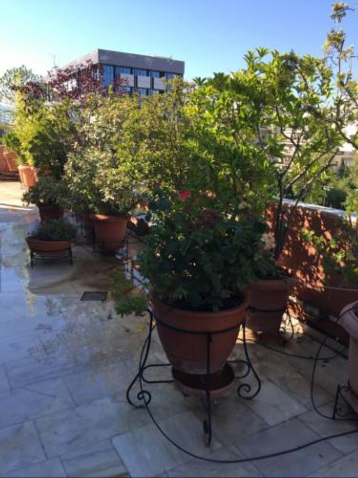 Roof garden apartment next metro Hotel Athens Greece